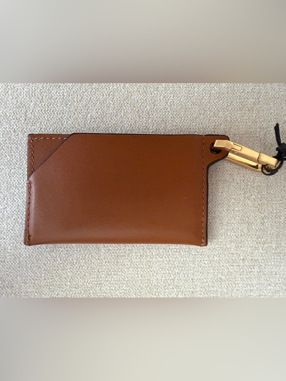 All Saints Hex Leather Card Holder - Sepia Brown - Picture 4 of 12